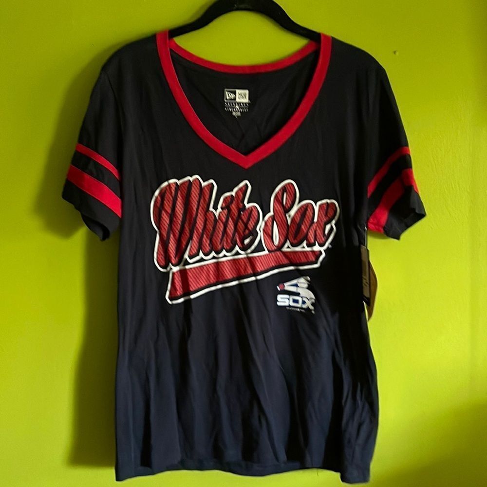 NWT New Era Red White & Blue Chicago White Sox Tee Shirt Size L